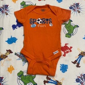Carter's Orange Sports Fan Bodysuit